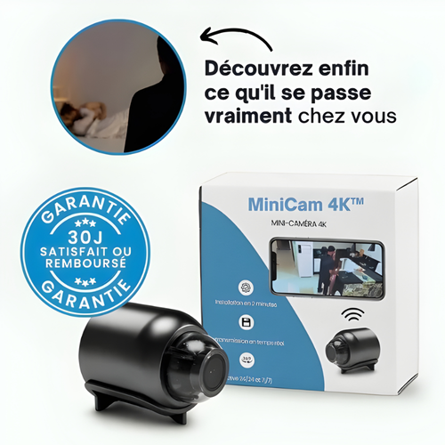 MiniCam 4K™ – Ultra HD, ultra discrète